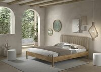 Olive Spindle massief eiken bed 160x200