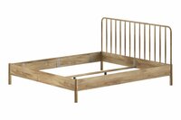 massief eiken bed met middenpoot