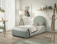 boucle stof pastel groen