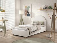 Moon opbergbed gestoffeerd 90x200 wit