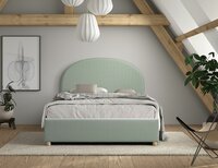 Moon twijfelaar opbergbed gestoffeerd 140x200 groen