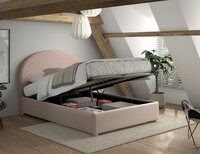 Moon twijfelaar opbergbed 140x200 boucle roze