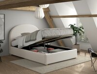 Moon twijfelaar opbergbed 140x200 boucle wit