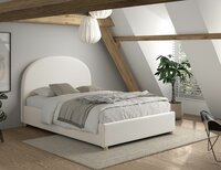 Moon twijfelaar opbergbed gestoffeerd 140x200 wit