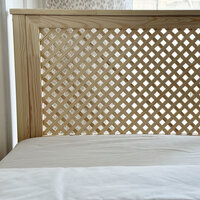 Boho grid classic bed 80x160 onbehandeld hout