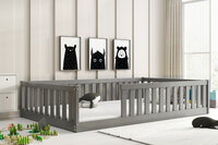 Greco inloop bed 120x200 grenen grijs