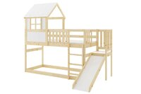 onder het boven bed zit geen extra bed, er kan wel een matras van 90x200 in op de grond