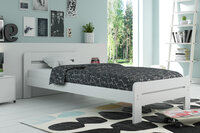 Deliceto 90x200 massief grenen bed wit
