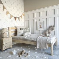 Simple bed 140x200 onbehandeld hout