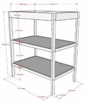 Jaxx Dino ledikant 60x120 beuken walnoot