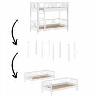 Optie met extra bedpoten deelbaar