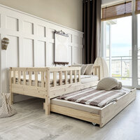 Basic David plus Montessori bed 90x200 met lade pure wood