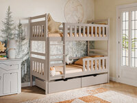 Martano stapelbed massief grenen 90x200 cashmere