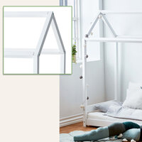 Eco One bedhuisje montessori 70x160 grenen wit