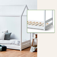 Eco One bedhuisje montessori 70x160 grenen wit