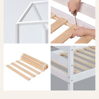 Eco comfort huisbed 70x160 grenen wit