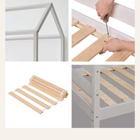 Eco comfort bedhuisje 70x160 grenen dove grey