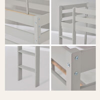 Eco comfort halfhoogslaper 70x160 grenen dove grey