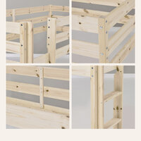 Eco comfort halfhoogslaper 90x200 grenen naturel