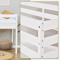 Eco comfort halfhoogslaper 90x200 grenen wit