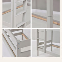 Eco comfort stapelbed 70x160 grenen dove grey