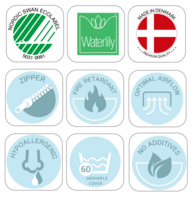 Eco dream Waterlily matras 70x160x9 Nordic Ecolabel