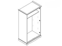 voorzien van 1 plank