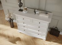 Borenzo commode 5 laden grenen wit