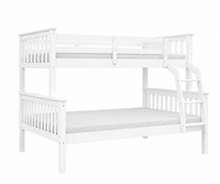 Collet spijlen trio stapelbed wit 90x200/120x200