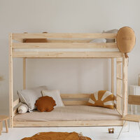 Basic stapelbed 90x200 onbehandeld hout