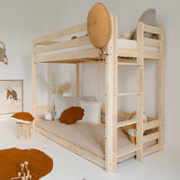 Basic stapelbed 90x160 onbehandeld hout