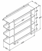 maten Frame boekenrek