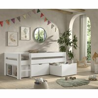 scandi compactbed 2 laden en 1 kastje 90x200