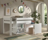 scandi halfhoog met kast en bureau 90x200