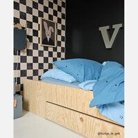 Studio Ditte dekbedovertrek speelse blokjes denim 1 persoons 140x200/220