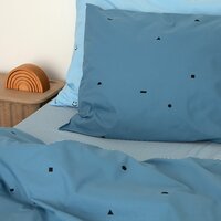 Studio Ditte dekbedovertrek speelse blokjes denim 1 persoons 140x200/220