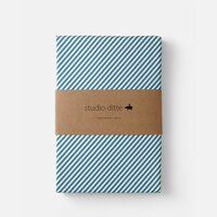 Studio ditte hoeslaken streepjes denim 90x200