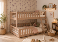neviana stapelbed 90x200/120x200 grenen melk choco