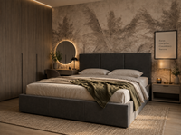 Merine 160x200 grafiet gestoffeerd opbergbed