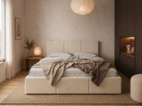 matras is optie / Stof Smooth beige velours /pluche
