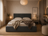 matras is optie / Stof Smooth grafeit velours /pluche
