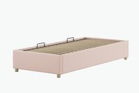 Moon opbergbed gestoffeerd 90x200 langezijde roze