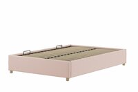 Moon opbergbed gestoffeerd 140x200 langezijde roze