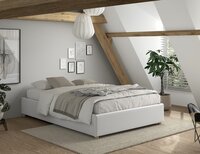 Moon opbergbed gestoffeerd 140x200 langezijde wit