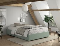Moon opbergbed gestoffeerd 140x200 langezijde groen