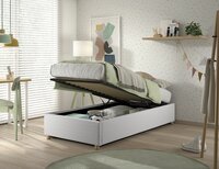 moon opbergbed korte zijde 90x200 wit
