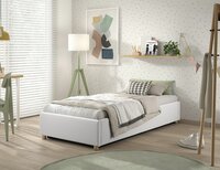 Moon opbergbed gestoffeerd 90x200 langezijde wit