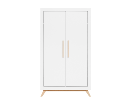 Bopita Fenna 2 deurs kledingkast wit - naturel