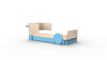 optie bedlade azur blauw