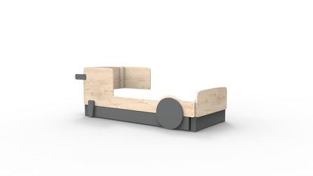 mathy by bols discovery bed met lade basalt grijs
